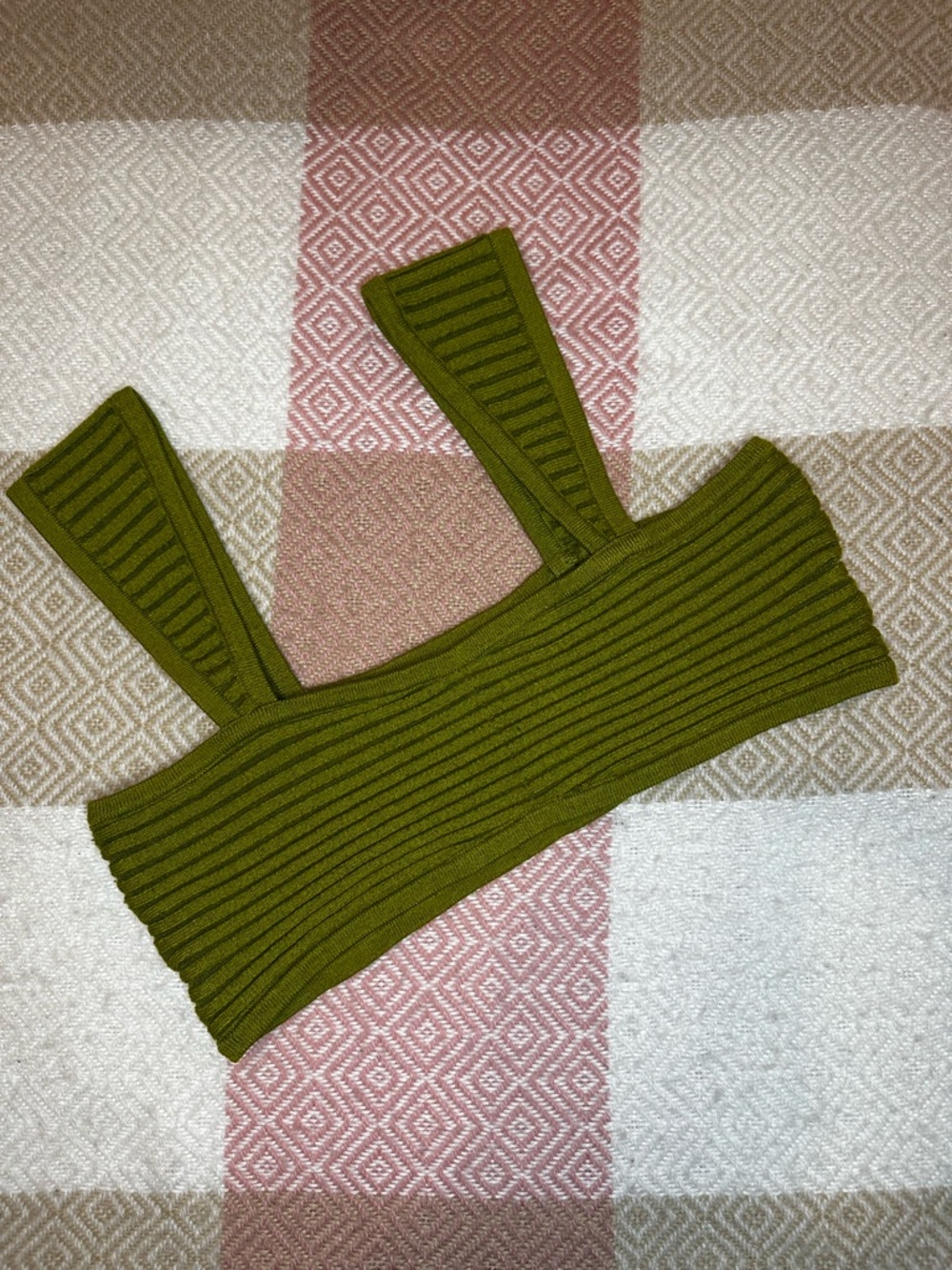 wild fable Bright Lime Ribbed Crop Tank